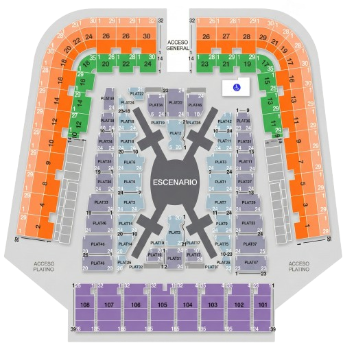 Mapa de zonas y precios Estadio GNP Seguros